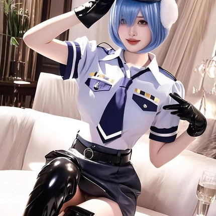 Starting from scratch, life in a different world cos clothing dog dog ear police officer rem cosplay clothing a generation of hair