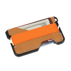 Black metal + khaki leather + Orange silicone tape