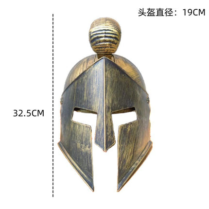 cos performance props headdress hat ancient Roman god of war Sparta Warrior helmet shield samurai Knight hat