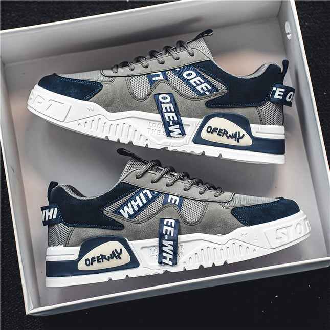 Men's Shoes Winter 2024 New Breathable Versatile Casual Sneakers Men's Niche Thick-Soled Non-Slip Student Sports Shoes