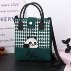 [light luxury and simple] squinting smiling panda (chongqing) dark green (black portable)112102
