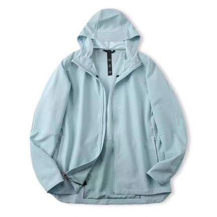 Autumn Men's Sports Breathable Jacket Back Mesh Structure Comfortable Moisture Permeable Self-storage Loose Casual Jacket