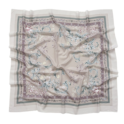Cross-Border New Product Voile Print 110 Square Scarf Classic Lace Scarf Turban Malaysian Shawl