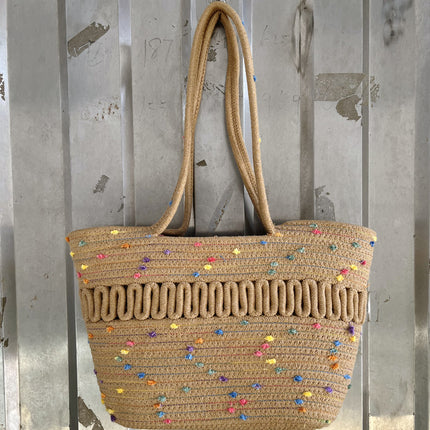 Cotton Woven Shoulder Bag / Sac Épaule Tressé Coton