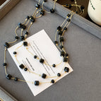 972 black square crystal necklace