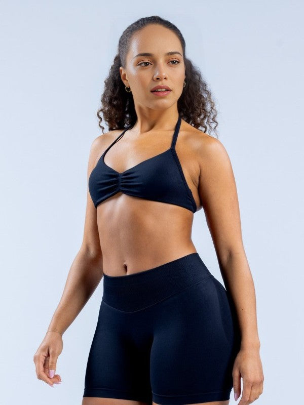 suit DF Amazon Explosions Shorts Small Bra High Elastic Superfine Extinction Nylon Hanging Neck Beauty Back Sports Vest