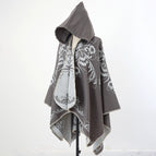 Cape with hood - gray