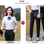Women's blue shirt black trousers / S