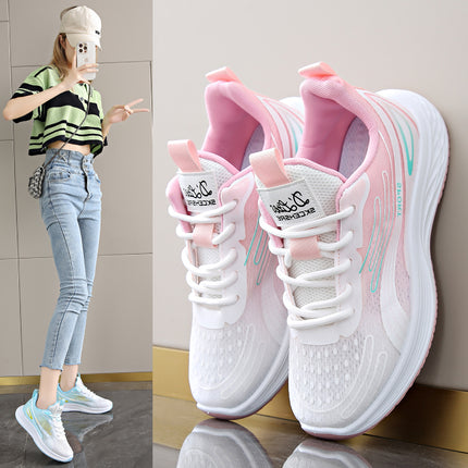 Women's Shoes sneaker Women's 2024 New Summer Breathable Mesh Shoes Lightweight Soft Bottom Shock Absorbing Mesh Running Shoes