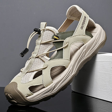 Men's Shoes 2025 Summer New Style Men's Casual Lightweight Sandals Breathable Closed-Toe Beach Shoes Soft Sole
