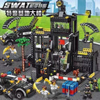 Black police building 1199pcs