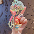 Langlang mountain little monster basic shape series keychain-cock painter