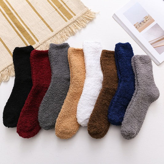 Cross Border in stock Carpet Floor Socks Coral Fleece Socks Thickened Warm Towel Socks Men Casual Sleep Socks