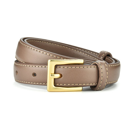 Belt Women's Genuine Leather Versatile Decorative Belt 2024 New High-End Jeans Belt Ins Hong Kong Style Decorative Belt