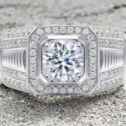 Cross-Border Popular Alloy Ring Accessories, His and Hers Couple Diamond Rings, Zircon Engagement Rings, Starting from One Piece