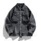 2024 autumn Denim jacket new distressed washed Denim jacket coat can be opened