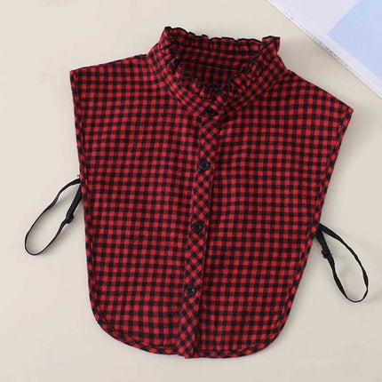 Winter Decorative Collar Women's Autumn and Winter All-match Shirt Collar Fake Collar Plaid Collar Point Collar Men's and Women's Casual Decorative Collar