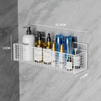 31 long white large storage basket - with traceless stickers * 2 pieces