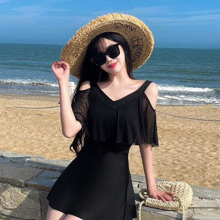 plus size Swimsuit Women's Conservative Split Cross-border New Hot Style Chubby Girl's Belly Covering Slimming Hot Spring Swimsuit