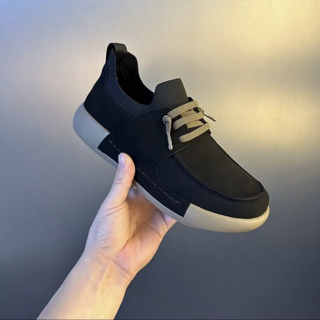 Men's Shoes Autum New Soft Leather Casual Shoes Men's Versatile Breathable Sneakers Soft Sole Comfortable Slip-On Loafers