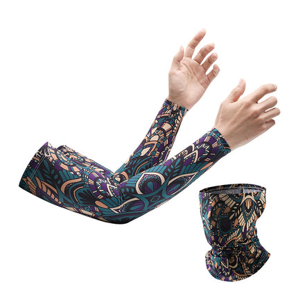 Sun protection oversleeve men's and women's summer Thin Ice Silk outdoor sports UV protection arm cover outdoor riding driver
