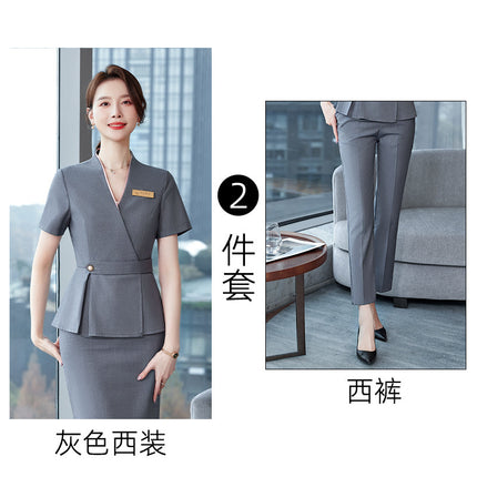 2024 New Advanced Sense Professional suit Gold Jewelry Store Guide Work Clothes Hotel Front Desk Cashier