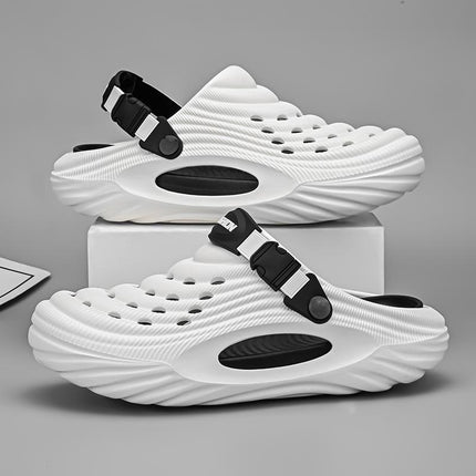 Men's Outdoor Driving and Beach Clogs, Summer Office Large Size 45 Closed-Toe Sandals