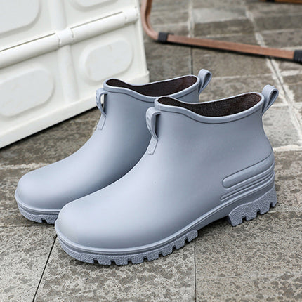 Outdoor Fashion All-match Rain Shoes for Men and Women Couple Waterproof Non-slip Wear-resistant Water Shoes for Food Buying Fishing Camping Rubber Shoes