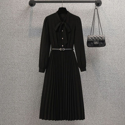 Plus Size Women's Autumn and Winter Suit 2025 New Style Cardigan Jacket Fashionable Slimming Look Versatile Dress Two-Piece Set