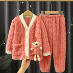 V-neck jacquard pink (ragdoll) / XXL No. 170cm
