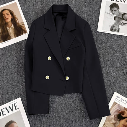 Emerald Green Short Suit Jacket Women's 2023 Spring and Autumn New Style Small High-Level Casual Elegant Suit Top