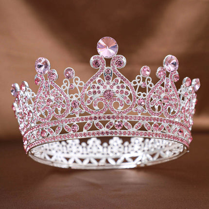 Foreign Trade Hot Rhinestone Crown Headwear European Bride Alloy Crown Hair Accessories Baroque Dress Makeup Accessories