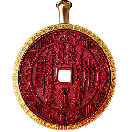 Live broadcast cinnabar mountain ghost copper pendant gold-plated inlaid mountain ghost money pendant this year men's and women's purple gold sand pendant