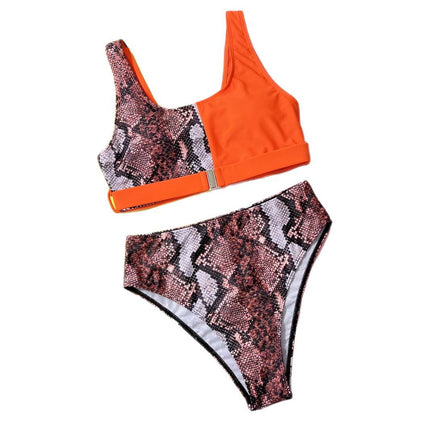 2025 New European and American Cross-border Bikini Leopard Print Sexy Split Swimsuit Foreign Trade Amazon Swimsuit