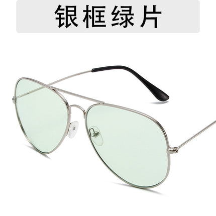 3025 fashion aviator goggles men and women personalized hip-hop all-match sunglasses 3026 colorful ocean sunglasses