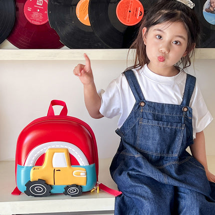 New Children's Schoolbag Kindergarten Schoolbag Primary School Student Schoolbag Cute Anime Car Boys and Girls Eggshell Backpack