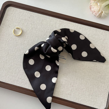Simple Wave Dot Fashion Pontail Grab Clip Daily Attendance Retro Bow Hairpin Hair Accessories Disc Hair Grab Shark Clip