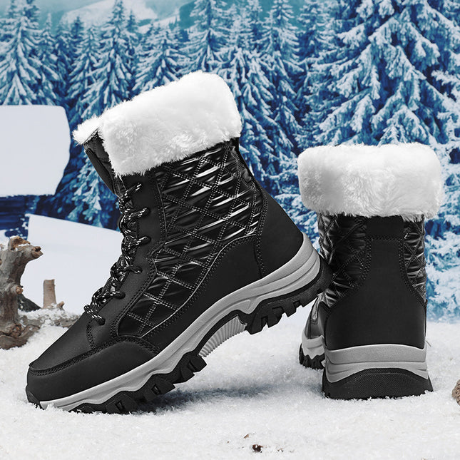Cross-Border Travel Sports Northeast Large Size Snow Boots for Women Outdoor Mountaineering Travel High-Top Cotton Shoes Women's Mid-Calf Boots Winter