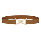 Brown gold buckle / L 85cm