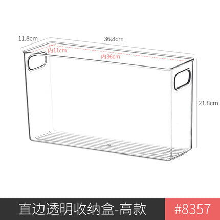 Desktop Storage Box Drawer Built-in Partition Transparent Acrylic Narrow Long Rectangular Cosmetic Workstation Kitchen