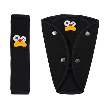 Car Kids Safety Belt Shoulder Protector, Cute Anti-Stranglehold Neck Protector, Baby Car Adjustment Fixed Limiter