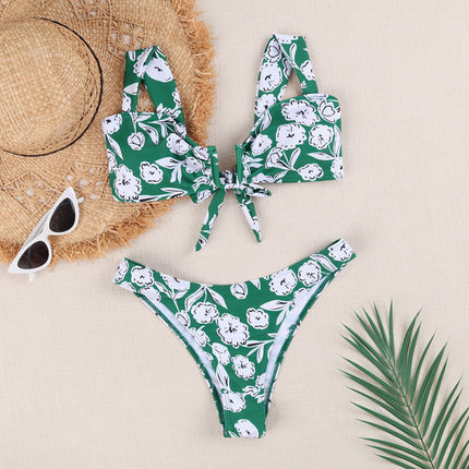 2025 Swimwear Women's Sexy Two-Piece Bikini Multi-Color U-Cut Backless Swimsuit Beach Bikini Hollow-Out Two-Piece Style
