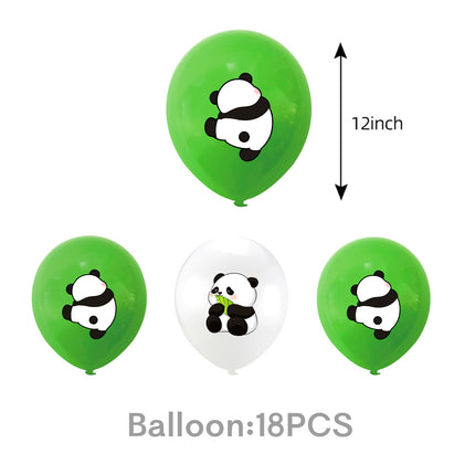 Cute Panda Theme Birthday Party Supplies Tableware Paper Plates Paper Towels Tablecloth Decoration Flag Tablecloth Hanging Swivel Plug-In Row