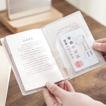 Passport Cover Passport Protective Cover Transparent Thickened Certificate Protective Cover Travel Pass Protective Cover Passport Case