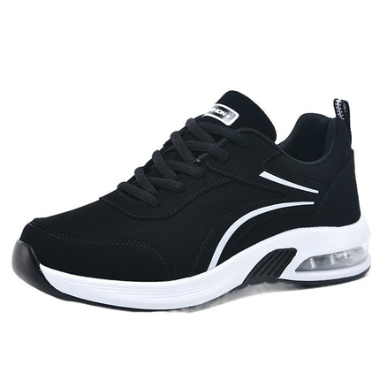 2025 Air Cushion Women's Shoes Mom's Shoes Lightweight Breathable Mesh Sports Shoes Autumn Leather Waterproof Casual Shoes Large Size
