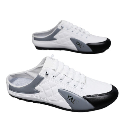 Foreign Trade Cross-border plus size Men's Shoes Spring Half Slippers Men's Casual Breathable Korean Fashionable Lazy Slip-on Shoes