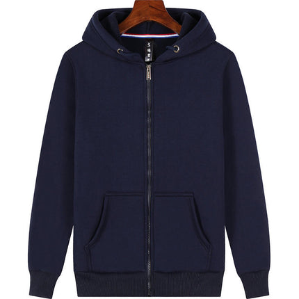 Autumn and Winter Men's and Women's Sweatshirts Thickeneded Zipper Casual Sweatshirts with Printable Logo Warm Hooded Jackets Workwear Thick Sweatshirts