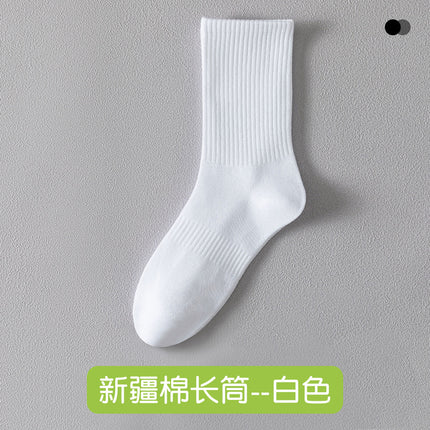 Zhuji socks summer thin men's sweat-absorbent deodorant boat socks short socks long tube cotton men's towel bottom mid-tube socks