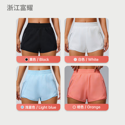 Outdoor Sports Pocket Shorts for Women, Loose-Fitting Running Shorts, Quick-Dry, Anti-Exposure, Double-Layer Gym Shorts for Women