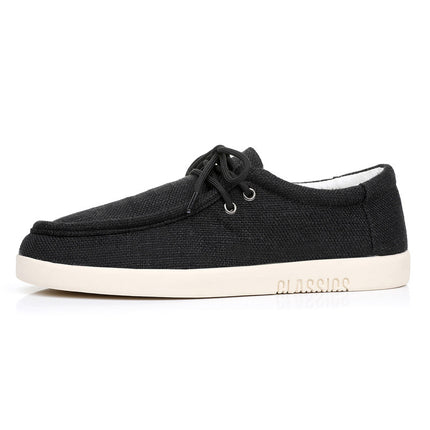 Black Linen Men's Shoes 2025 New Spring and Autumn Men's Beanie Canvas Shoes Deodorant Breathable Casual Old Beijing Cloth Shoes